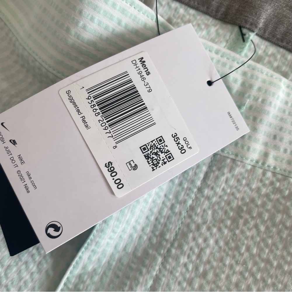 New Men's 35 X 30 Nike Seersucker Chino Golf Standard Fit Pants UPF 40+ NWT - Picture 8 of 11